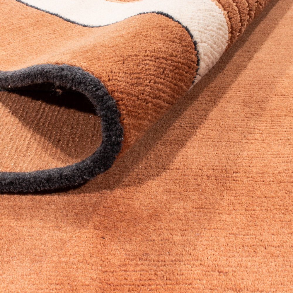 Dywan z Nepalu kwadratowy  - 250 x 250 cm - brązowy