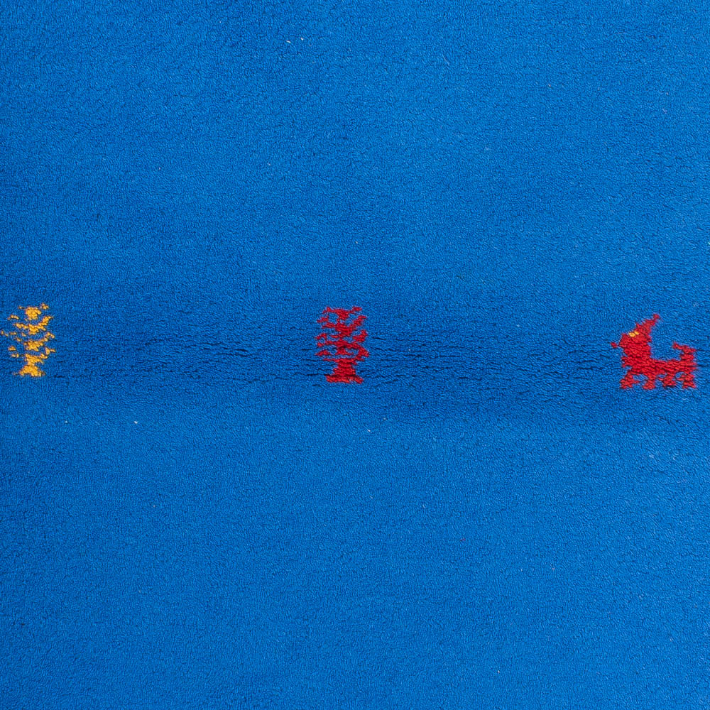 Dywan Gabbeh - Indus - 160 x 90 cm - niebieski