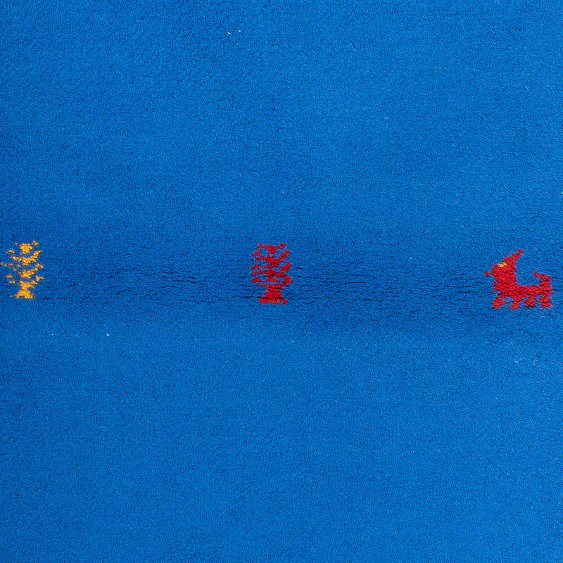 Dywan Gabbeh - Indus - 160 x 90 cm - niebieski