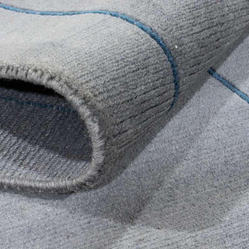 Biegacz Dywan z Nepalu - 330 x 71 cm - niebieski