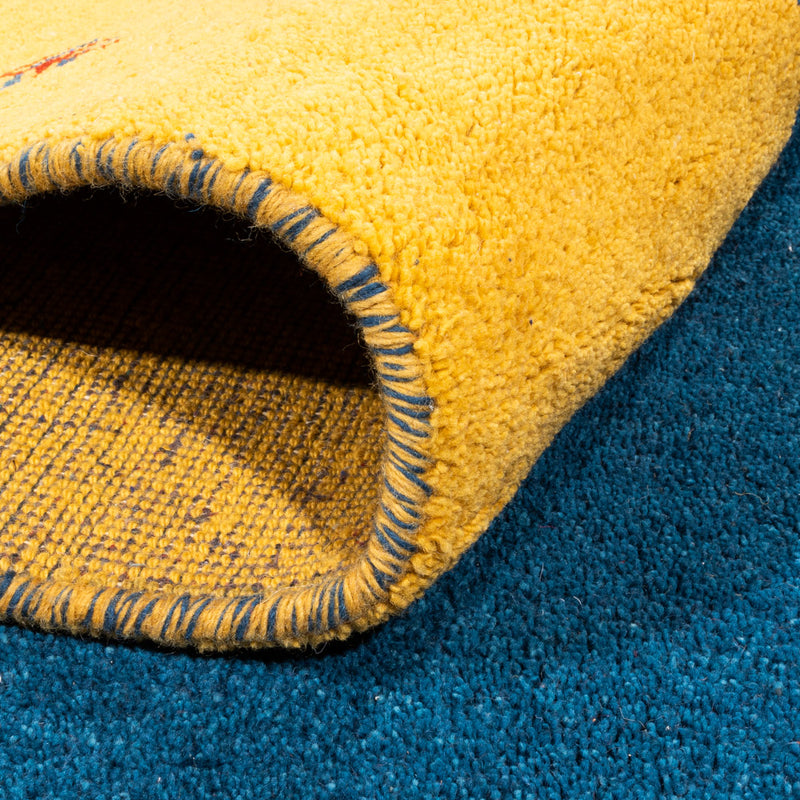 Dywan Gabbeh - Indus - 346 x 254 cm - niebieski