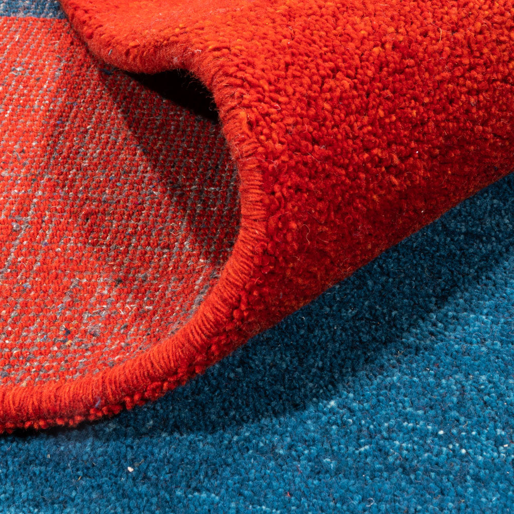 Dywan Gabbeh - Indus - 390 x 298 cm - niebieski