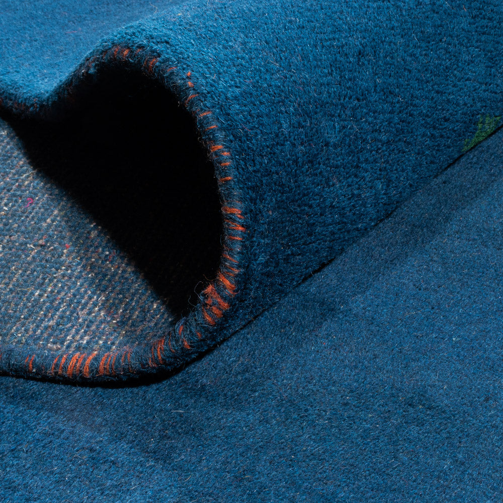 Dywan Gabbeh - Indus - 395 x 309 cm - niebieski