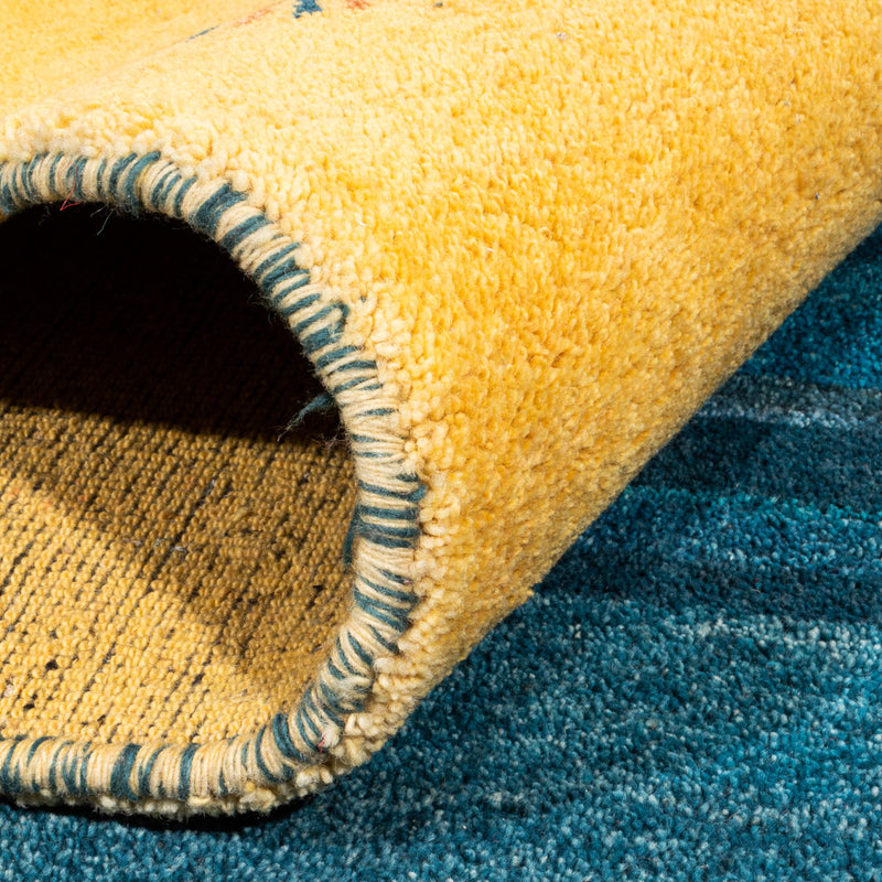 Dywan Gabbeh - Indus - 349 x 246 cm - niebieski