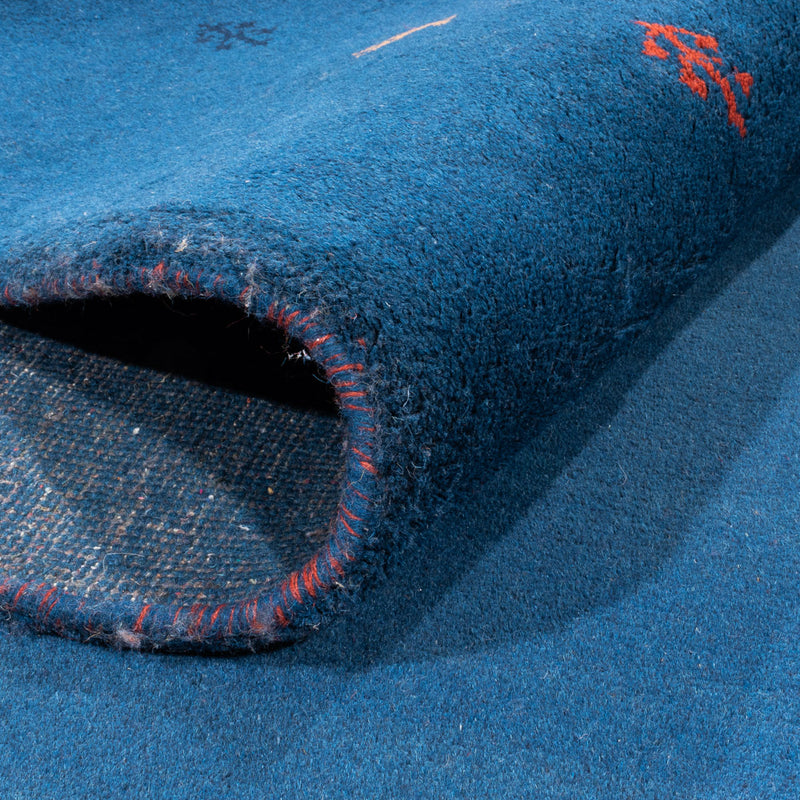 Dywan Gabbeh - Indus - 394 x 297 cm - niebieski