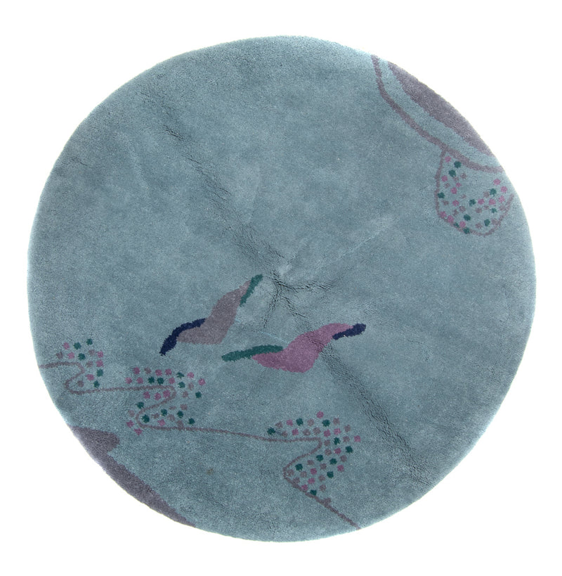 Dywan Gabbeh - Indus okrągły  - 200 x 200 cm - niebieski