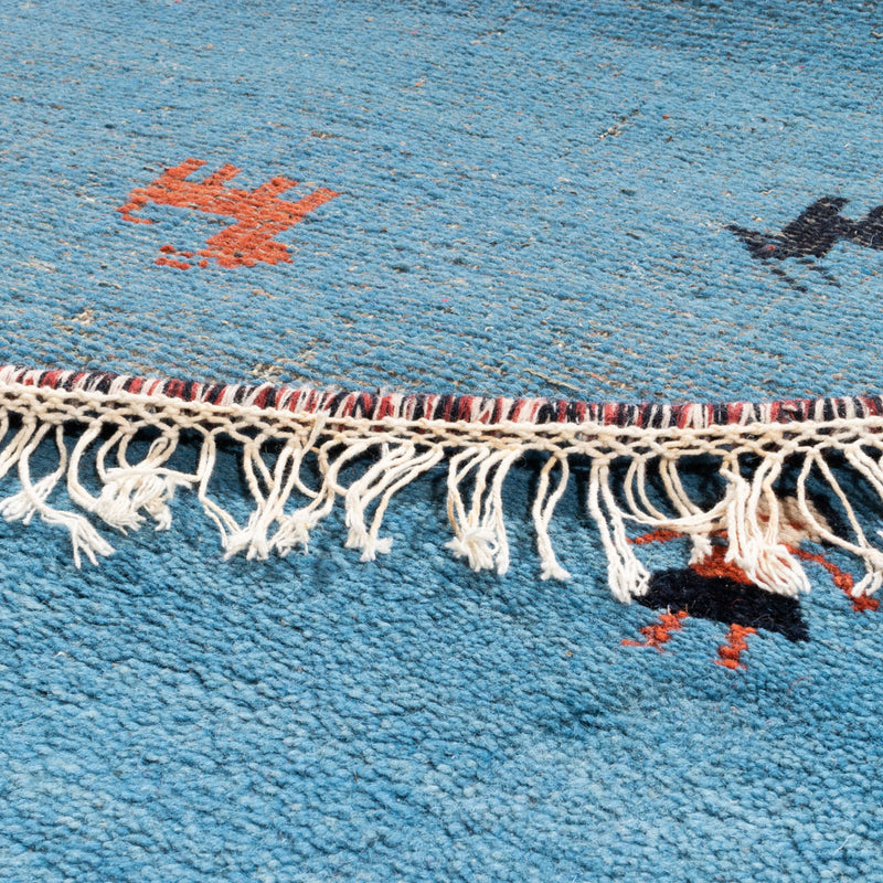 Dywan Gabbeh - Indus okrągły  - 195 x 195 cm - niebieski