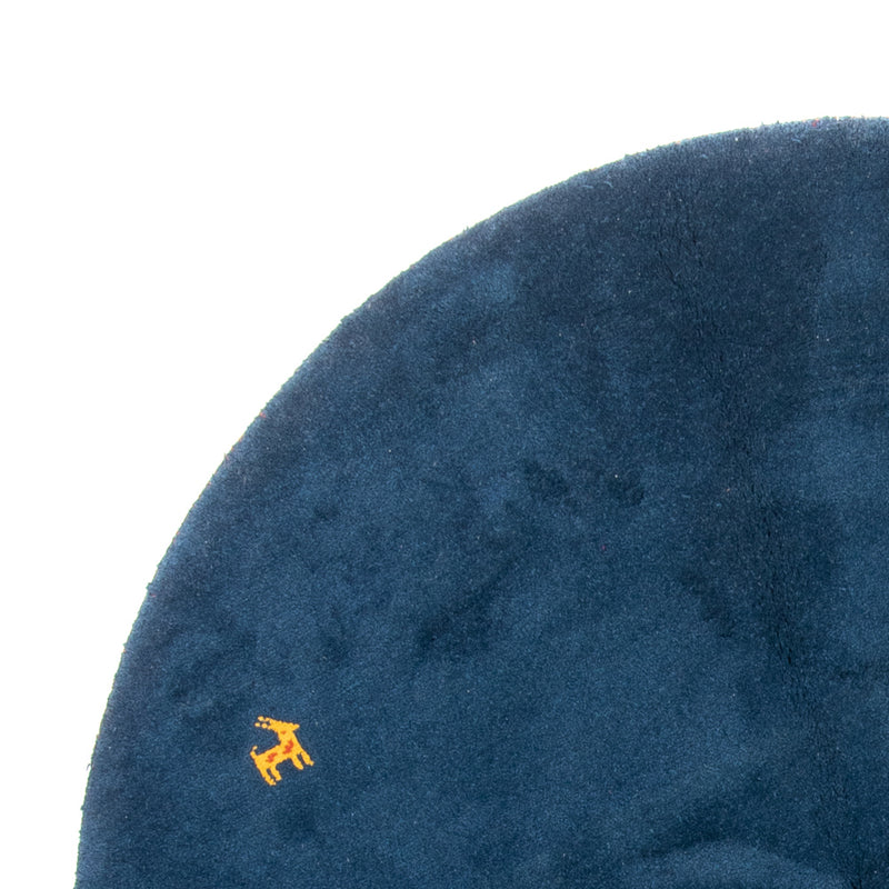 Dywan Gabbeh - Indus okrągły  - 190 x 190 cm - niebieski