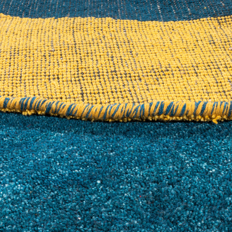 Dywan Gabbeh - Indus okrągły  - 193 x 193 cm - niebieski