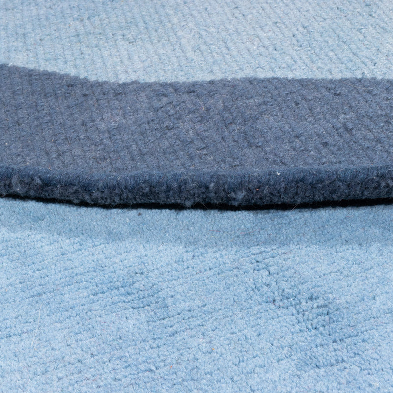 Dywan z Nepalu okrągły  - 210 x 210 cm - niebieski