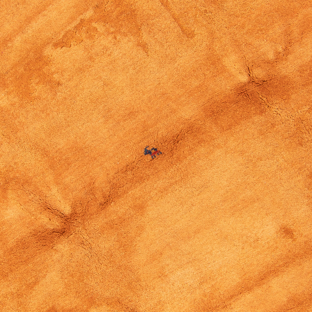 Dywan o wysokim runie okrągły  - 200 x 200 cm - złoto