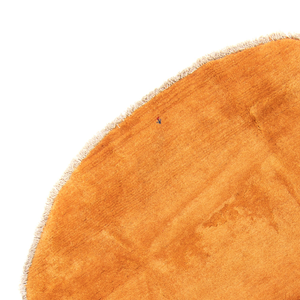 Dywan o wysokim runie okrągły  - 200 x 200 cm - złoto