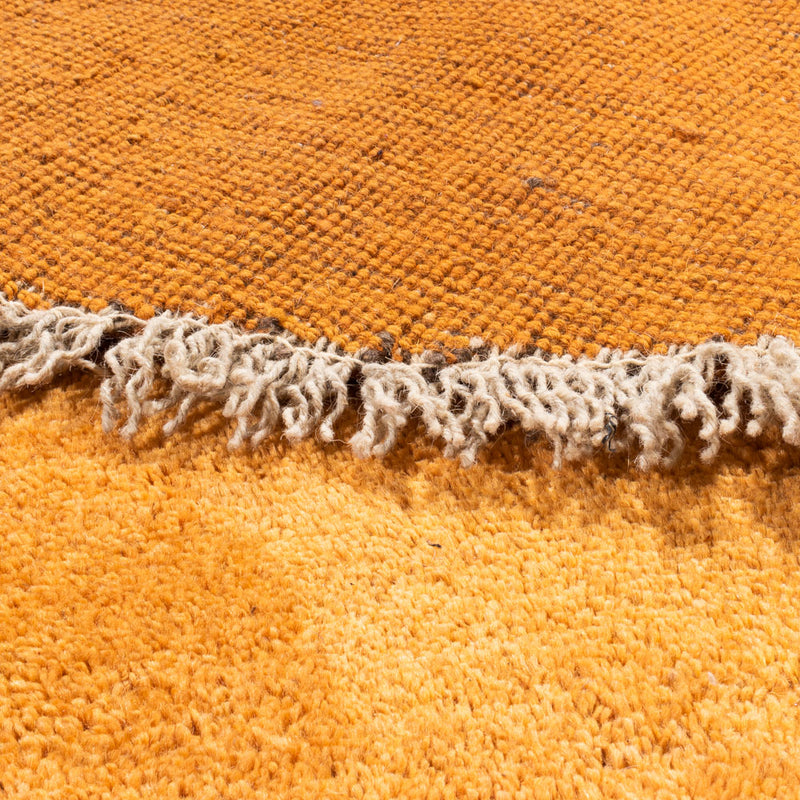 Dywan o wysokim runie okrągły  - 200 x 200 cm - złoto