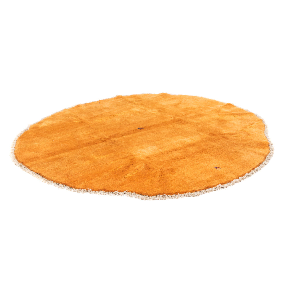 Dywan o wysokim runie okrągły  - 200 x 200 cm - złoto