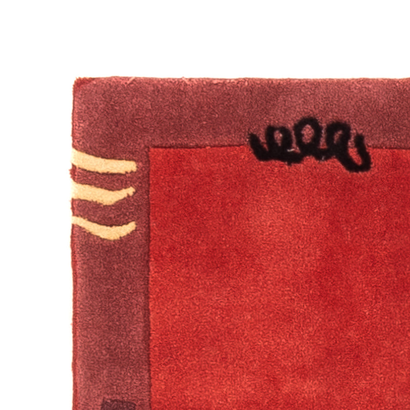 Nowoczesna wykładzina - 140 x 70 cm - czerwony