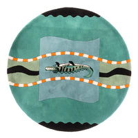 Dywan dla dzieci okrągły  - 200 x 200 cm - niebieski