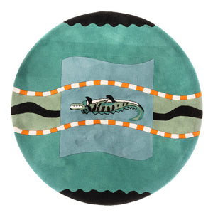 Dywan dla dzieci okrągły  - 200 x 200 cm - niebieski