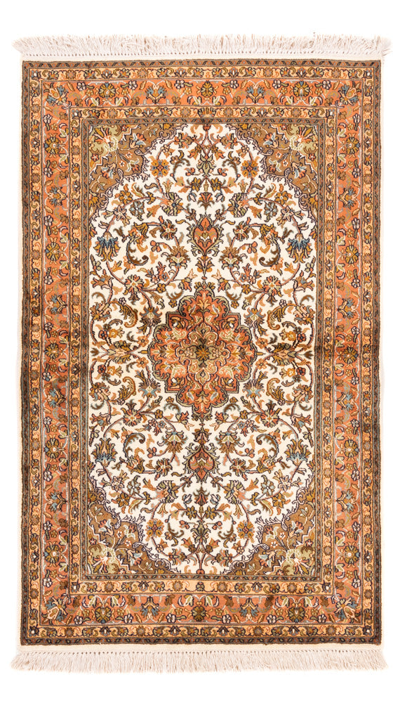 Jedwabny dywan - Kashmir Silk - 149 x 95 cm - beżowy