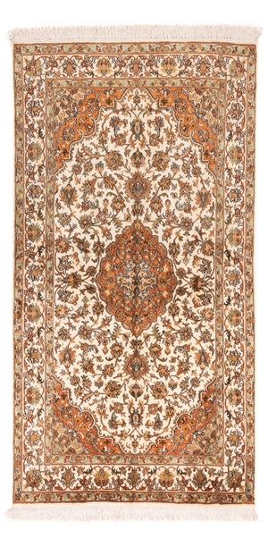 Jedwabny dywan - Kashmir Silk - 168 x 95 cm - beżowy
