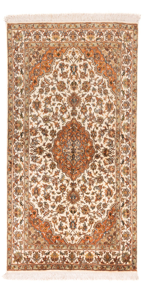 Jedwabny dywan - Kashmir Silk - 168 x 95 cm - beżowy