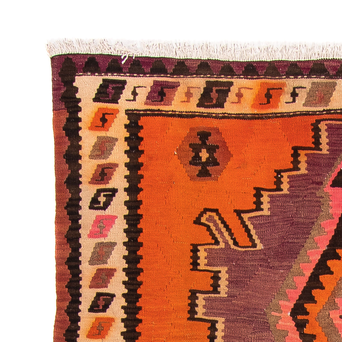 Biegacz Dywan Kelim - Stary - 265 x 135 cm - wielokolorowy