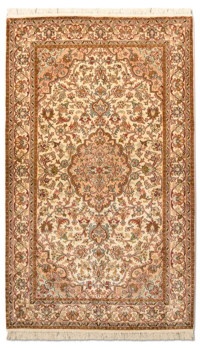 Jedwabny dywan - Kashmir Silk - 164 x 94 cm - beżowy