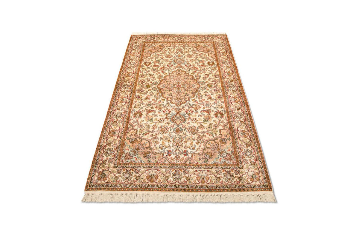 Jedwabny dywan - Kashmir Silk - 164 x 94 cm - beżowy