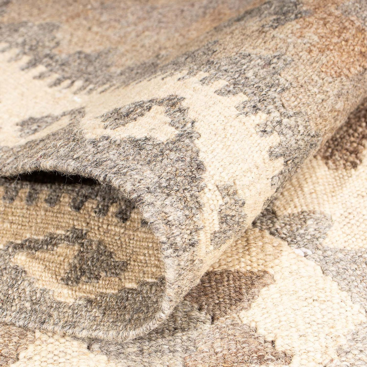 Dywan Kelim - modny - 205 x 151 cm - beżowy