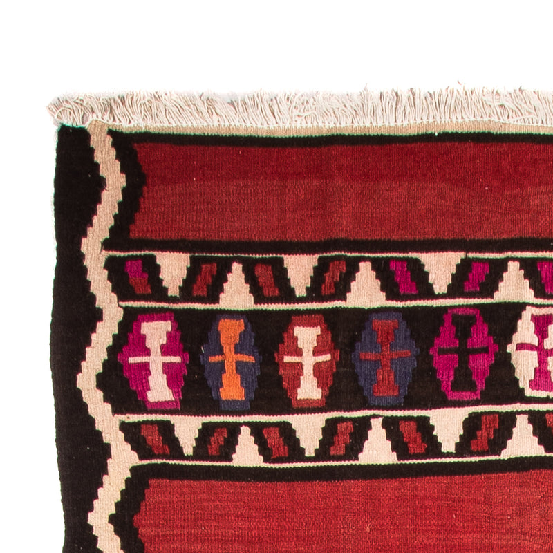 Biegacz Dywan Kelim - Stary - 380 x 135 cm - wielokolorowy