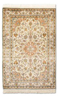 Jedwabny dywan - Kashmir Silk - 95 x 62 cm - beżowy