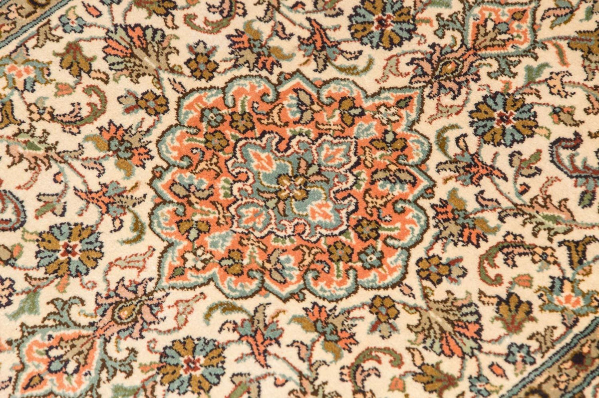 Jedwabny dywan - Kashmir Silk - 95 x 62 cm - beżowy