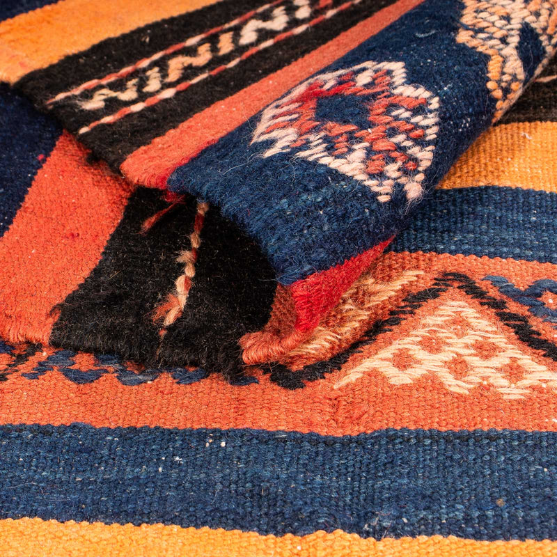 Dywan Kelim - Stary - 210 x 157 cm - wielokolorowy