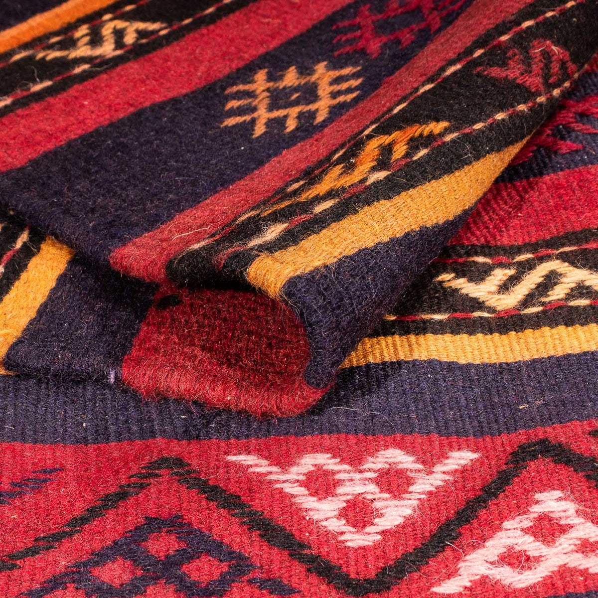 Dywan Kelim - Stary - 210 x 140 cm - wielokolorowy