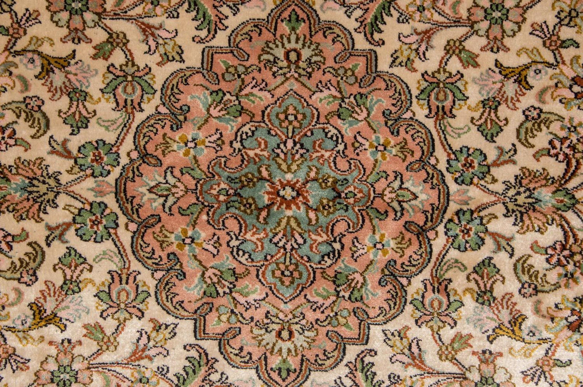 Jedwabny dywan - Kashmir Silk - 148 x 93 cm - beżowy