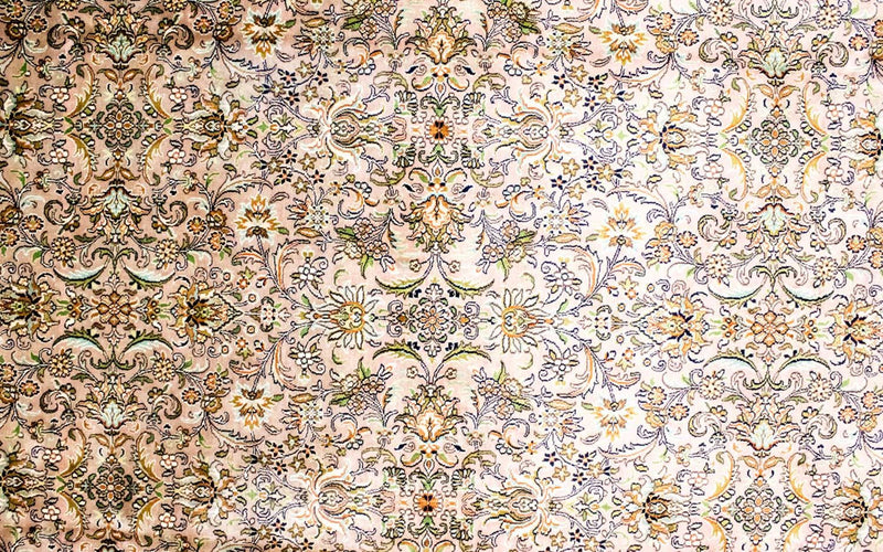 Jedwabny dywan - Kashmir Silk - 308 x 204 cm - beżowy