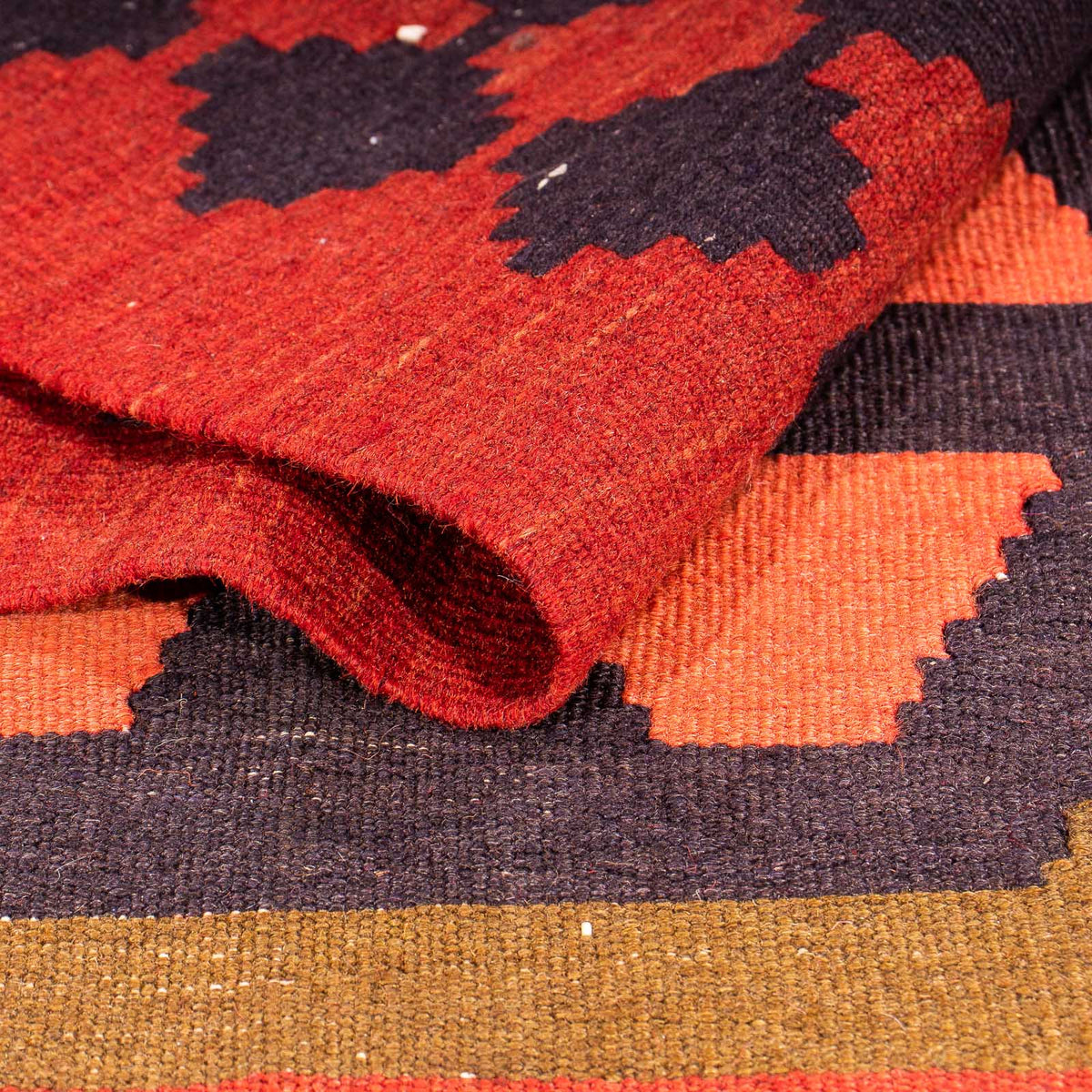 Biegacz Dywan Kelim - Stary - 335 x 150 cm - wielokolorowy