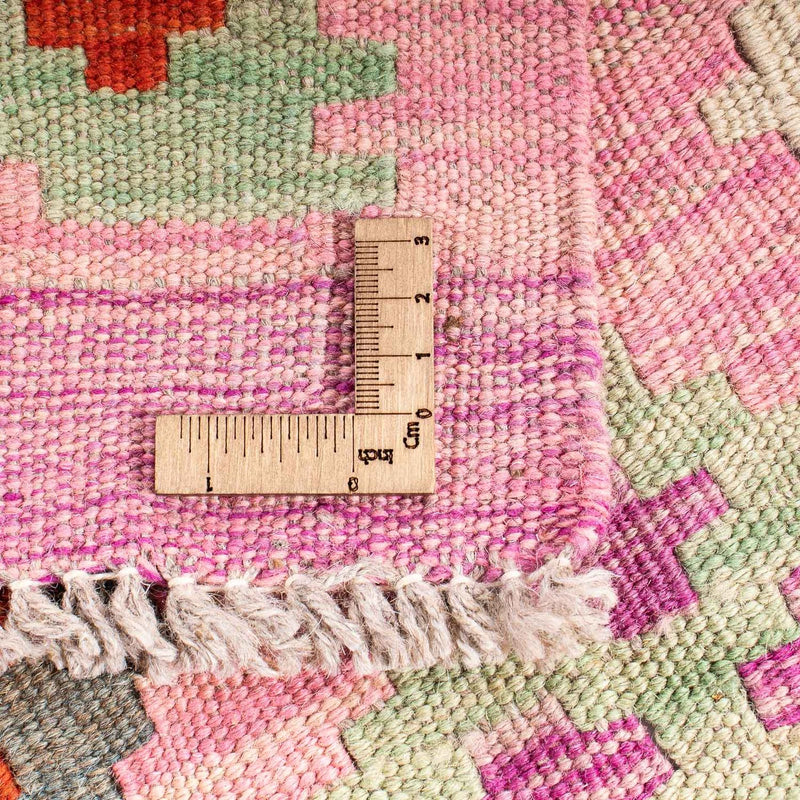 Dywan Kelim - Splash - 204 x 148 cm - różowy