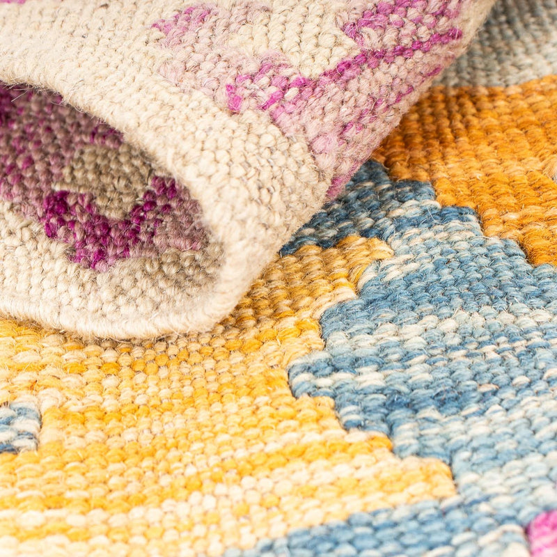 Dywan Kelim - Splash - 203 x 148 cm - wielokolorowy