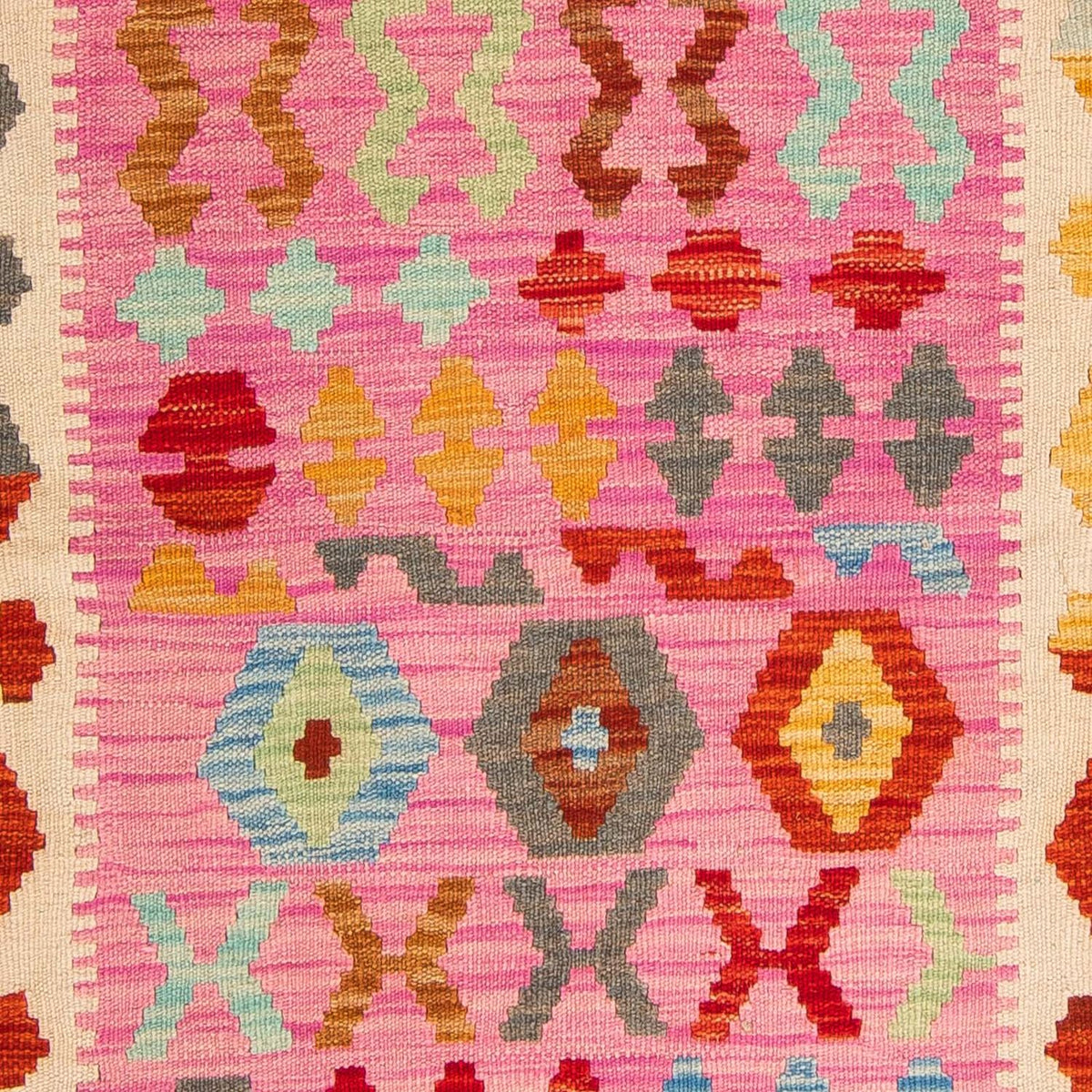 Dywan Kelim - Splash - 175 x 130 cm - różowy