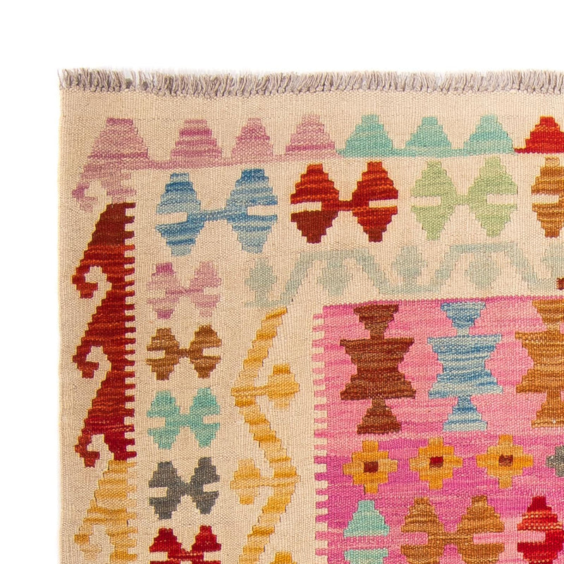 Dywan Kelim - Splash - 175 x 130 cm - różowy