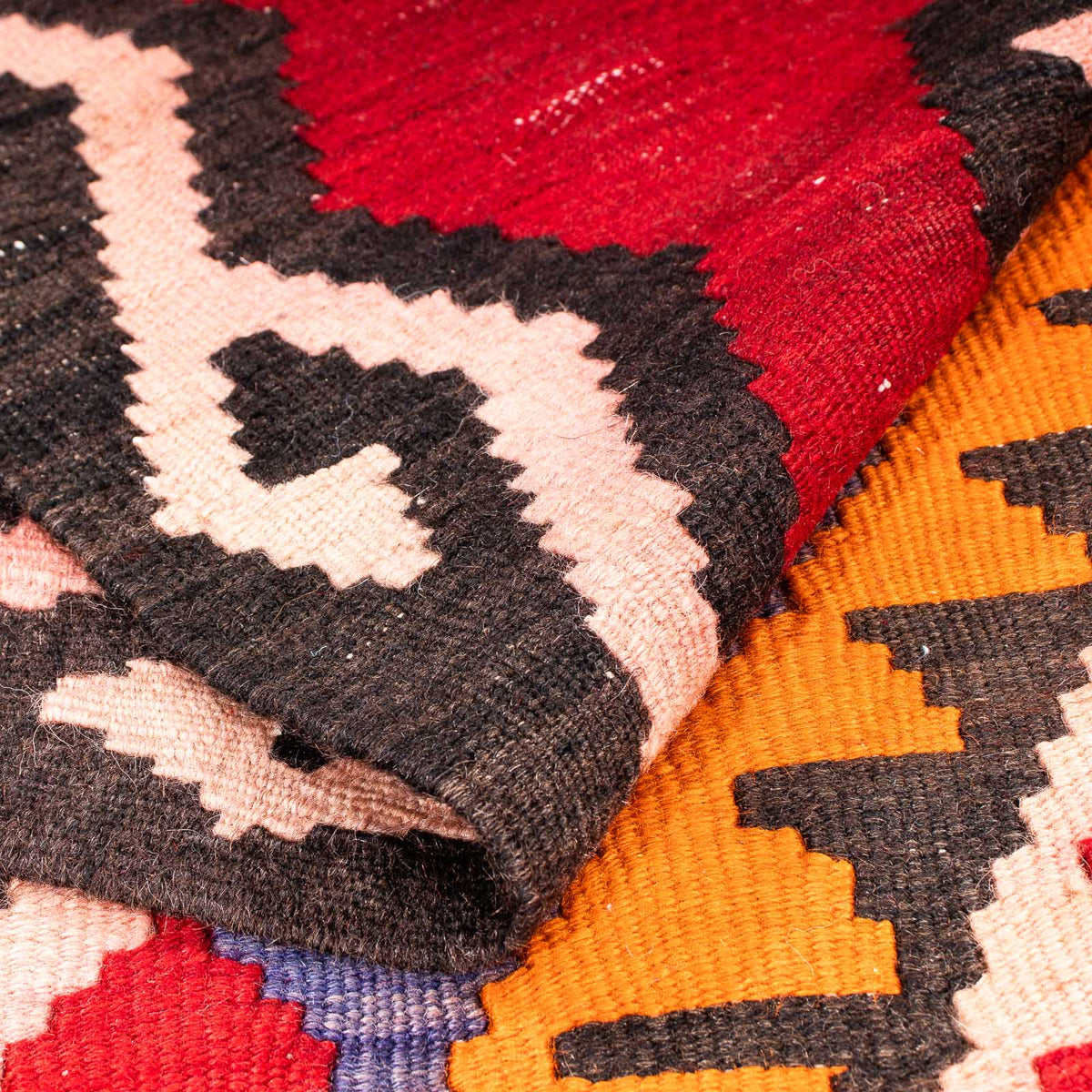 Dywan Kelim - Stary - 305 x 160 cm - wielokolorowy