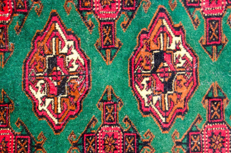 Dywan turkmeński - 143 x 102 cm - zielona