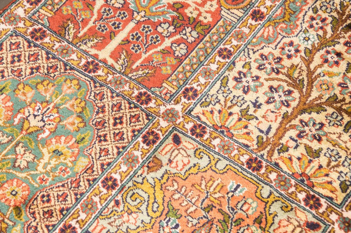 Jedwabny dywan - Kashmir Silk - 91 x 65 cm - wielokolorowy