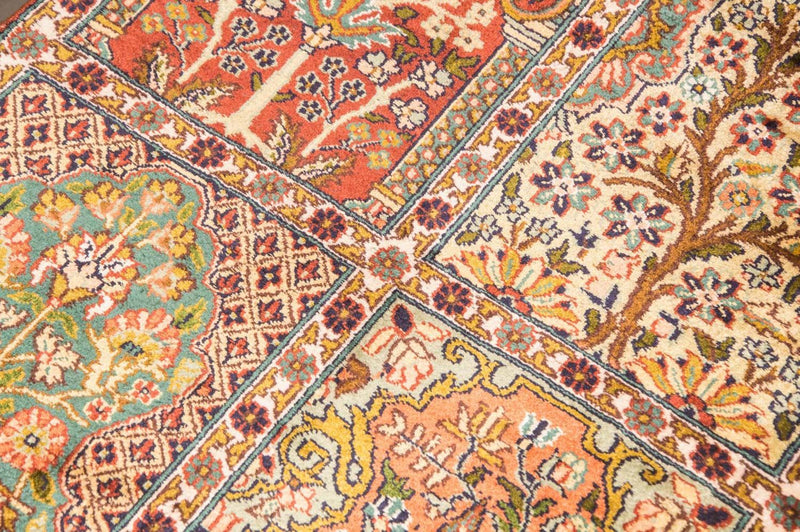 Jedwabny dywan - Kashmir Silk - 91 x 65 cm - wielokolorowy