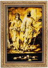 Dywan z obrazkami 90x122cm - Dywan orientalny - Prostokątny / Złoto / 90 x 122 cm Prostokątny