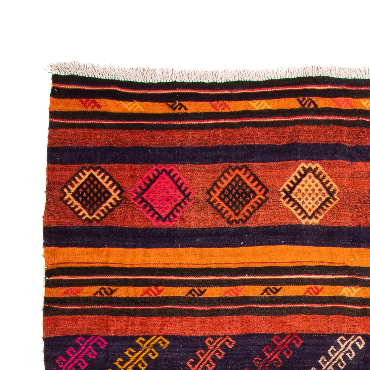 Biegacz Dywan Kelim - Stary - 340 x 170 cm - wielokolorowy