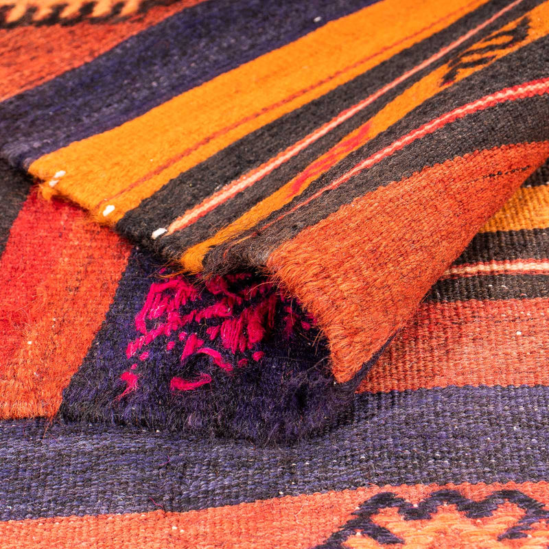 Biegacz Dywan Kelim - Stary - 340 x 170 cm - wielokolorowy