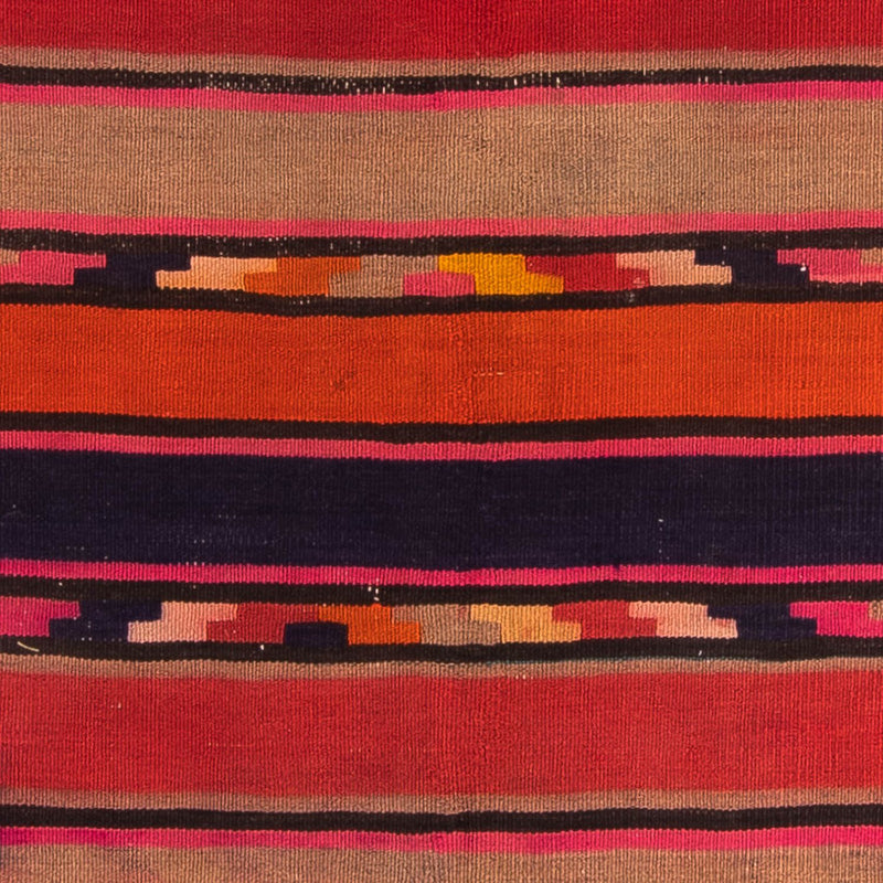 Biegacz Dywan Kelim - Stary - 340 x 125 cm - wielokolorowy