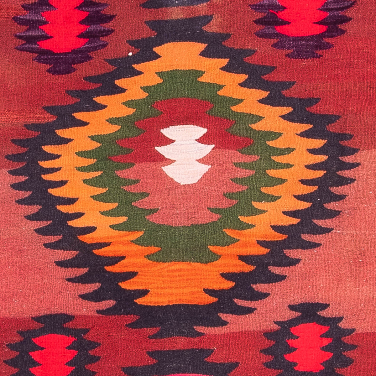 Biegacz Dywan Kelim - Stary - 350 x 130 cm - wielokolorowy