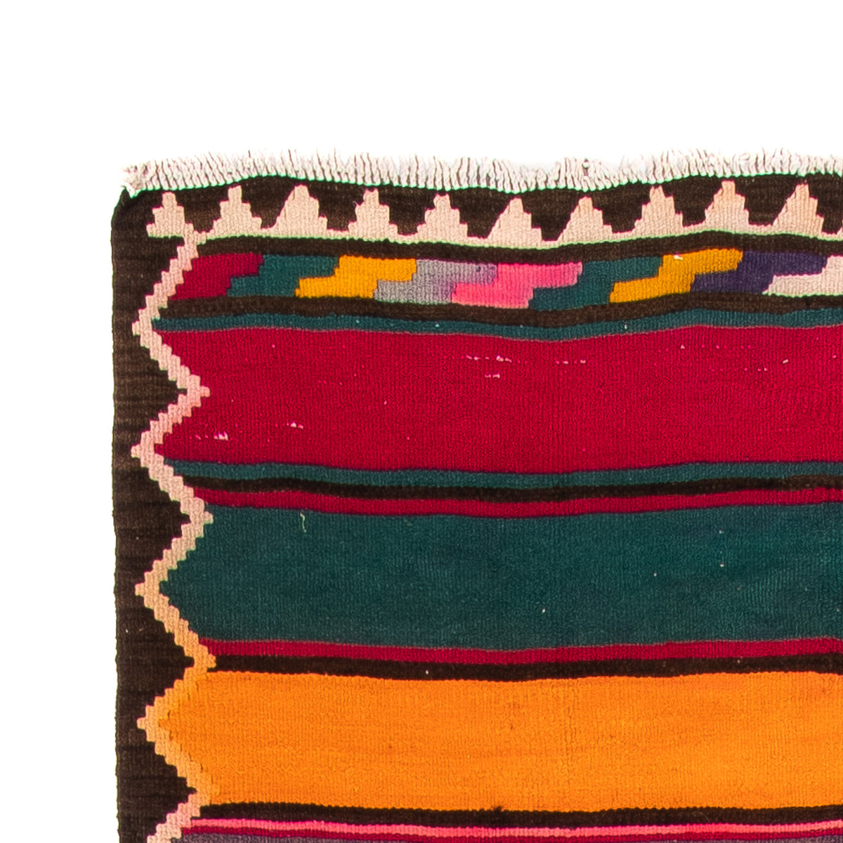 Biegacz Dywan Kelim - Stary - 365 x 130 cm - wielokolorowy